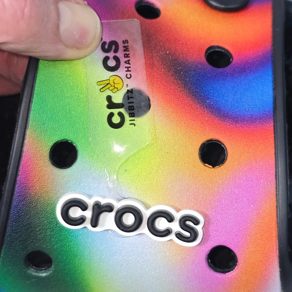 NWT Crocs Classic Solarized Slide Multi Color Rainbow Sandals 207557-0C4 Mens 10